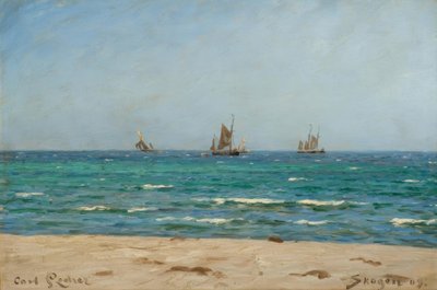 C. Locher, Segelboote in Skagen von Carl Ludvig Locher