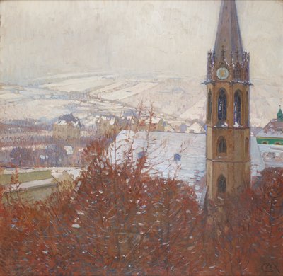 Heiligenstadt im Schnee von Carl Moll