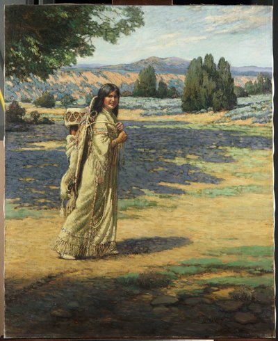 Indische Frau mit Papoose von Carl Moon