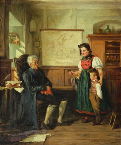 Betreten der Praxis, 1862 von Carl Schlosser