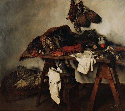 Großes Küchenstillleben von Carl Schuch