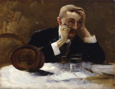 Spätes Selbstbildnis von Carl Schuch
