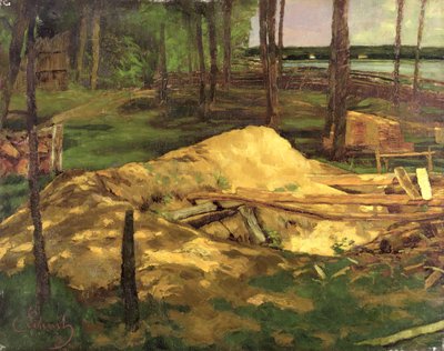 Sägemehlgrube, 1876 von Carl Schuch