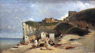 Badende Frauen am Meer bei Dieppe von Carl Spitzweg
