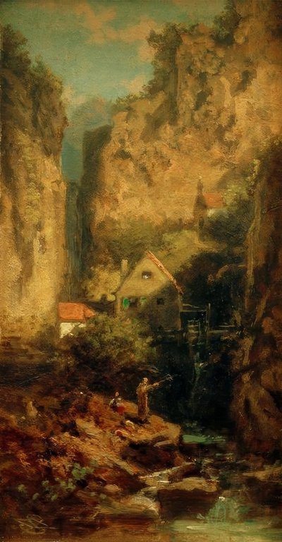 Der Forellenangler von Carl Spitzweg