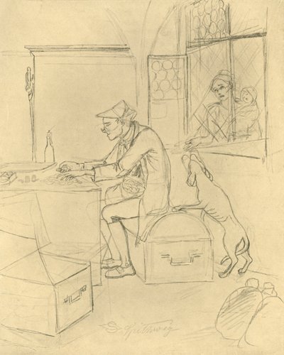 Der Geizhals, Mitte-Ende 19. Jahrhundert, um 1924 von Carl Spitzweg