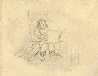 Der Landschaftsmaler II, Mitte-spätes 19. Jahrhundert, um 1924 von Carl Spitzweg