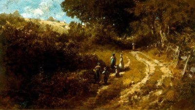 Kirchgang bei Dachau von Carl Spitzweg