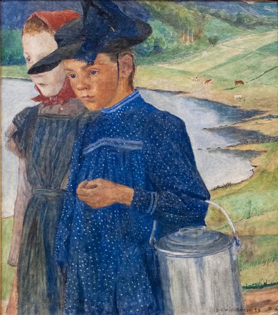 Zwei Mädchen auf der Straße von Carl Wilhelm Wilhelmson