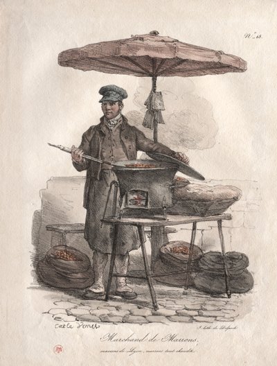 Kastanienverkäufer von Carle Vernet