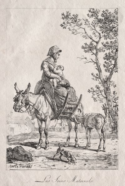 Mütterliche Fürsorge von Carle Vernet