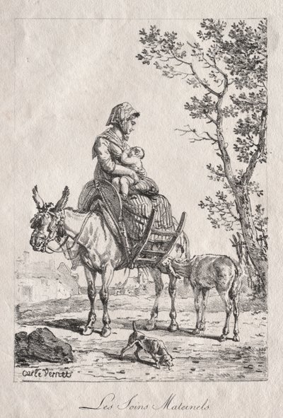 Mütterliche Fürsorge von Carle Vernet