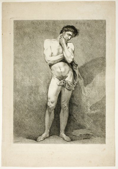 Figur, aus Sechs Figuren Académiques von Carle van Loo