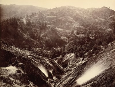 Teufelsschlucht, Geysire, Blick nach unten von Carleton Emmons Watkins