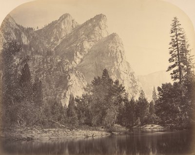 Pompomasos springende Frösche, drei Brüder, 1861 von Carleton Emmons Watkins