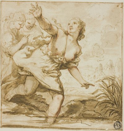 Frau im Flug von Carlo Cignani