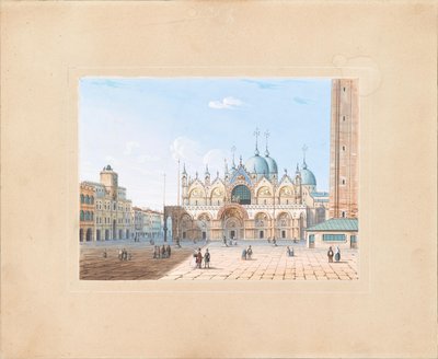 Basilica San Marco mit Markusplatz von Carlo Grubacs