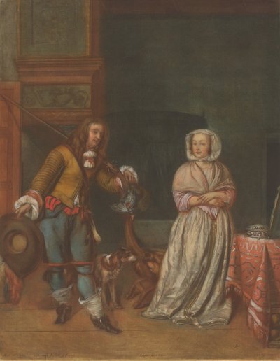 Jäger besucht eine Dame, 1783-1786 von Carlo Lasinio