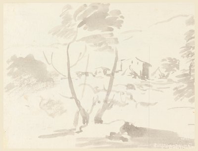 Skizze von Bäumen in einer Landschaft von Carlo Marchionni