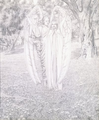 Zwei Engel, 1904 von Carlos Schwabe