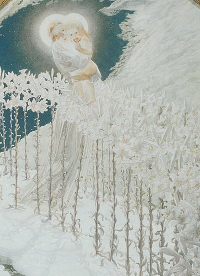 Jungfrau der Lilien, 1899 von Carlos Schwabe