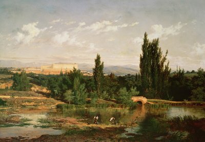 Landschaft mit einem Fluss, Manzanares von Carlos de Haes