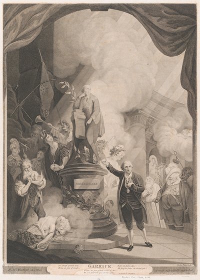 Garrick spricht die Jubiläumsode von Caroline Watson