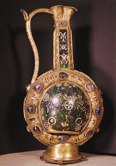 Karl des Großen Wasserkrug (Gold & Cloisonné-Email) von Carolingian School
