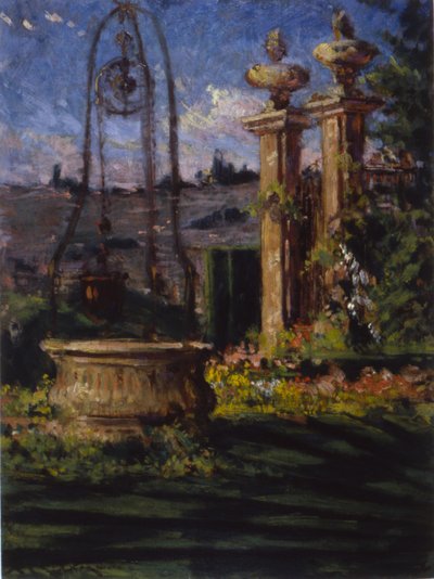 In den Gärten der Villa Palmieri von Carroll Beckwith