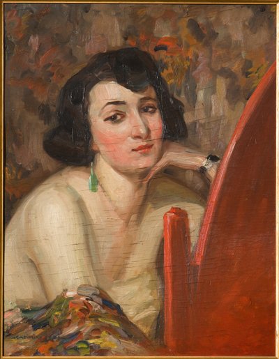 Frau am Spiegel von Casimiro Jodi