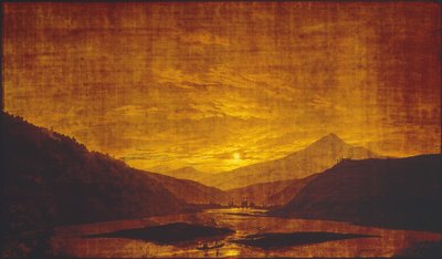 Flusslandschaft bei Nacht von Caspar David Friedrich