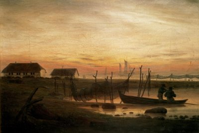 Küstenlandschaft im Abendlicht von Caspar David Friedrich
