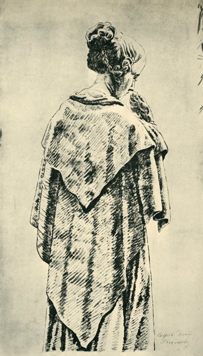 Studie einer Frau von hinten von Caspar David Friedrich