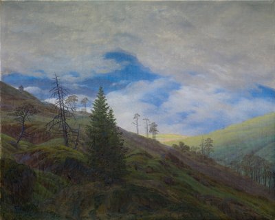 Sonnenaufgang im Riesengebirge von Caspar David Friedrich