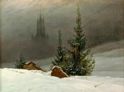 Winterlandschaft mit Kirche von Caspar David Friedrich