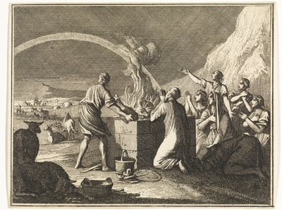 Opfer von Noah nach der Sintflut von Caspar Luyken