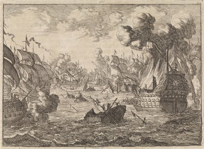 Seeschlacht bei Kap La Hogue, 1692 von Caspar Luyken