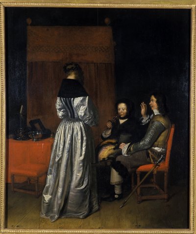 Der Besuch, 1655 von Caspar Netscher