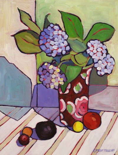 Blaue Hortensien, 2023 von Catherine J Martzloff