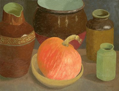 Kürbis und Töpfe von Cedric Morris