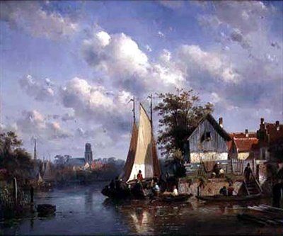 Eine Sommerszene von Charles Henri Joseph Leickert