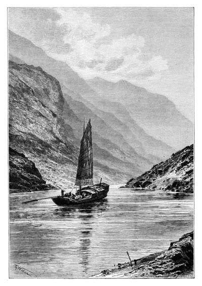 Der obere Jangtsekiang, China von Charles Barbant