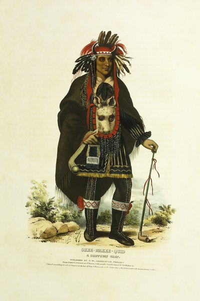 Okee-Makee-Quid, ein Chippeway-Häuptling von Charles Bird (after) King