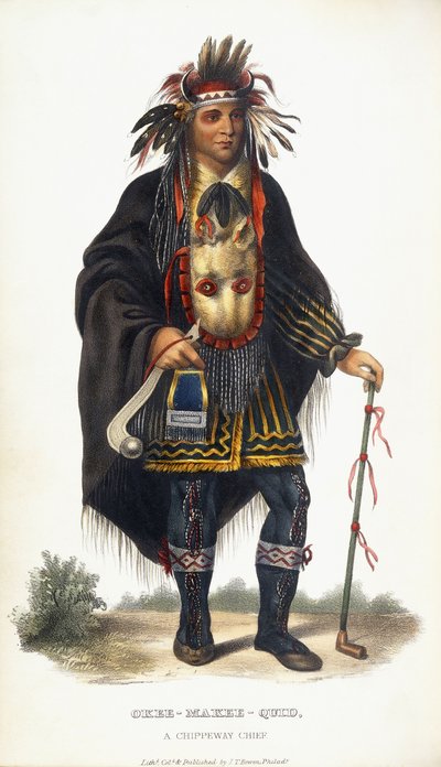 Okee-Makee-Quid, ein Chippeway-Häuptling, 1854 von Charles Bird King
