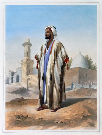 Ein Fellache in einer Haba gekleidet, 1848 von Charles Bour