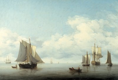 Meereslandschaft mit Schiffen von Charles Brooking