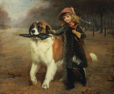 Auf dem Weg zur Schule, 1883 von Charles Burton Barber