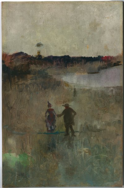 (Landschaft mit zwei kleinen Figuren, Richmond, NSW) von Charles Edward Conder