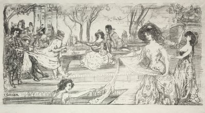 Die Gitarristin von Charles Edward Conder
