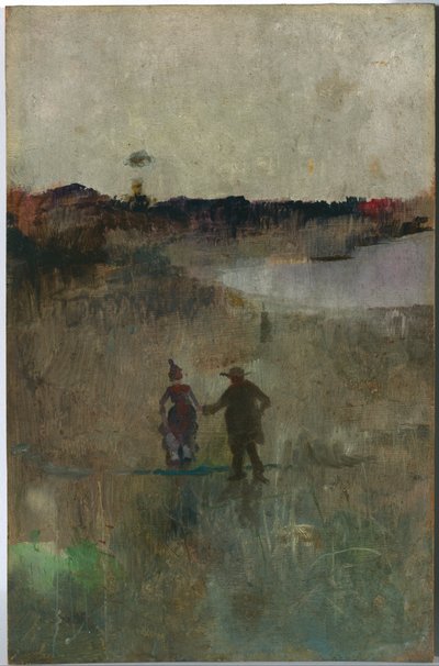 Landschaft mit zwei kleinen Figuren, Richmond, NSW von Charles Edward Conder